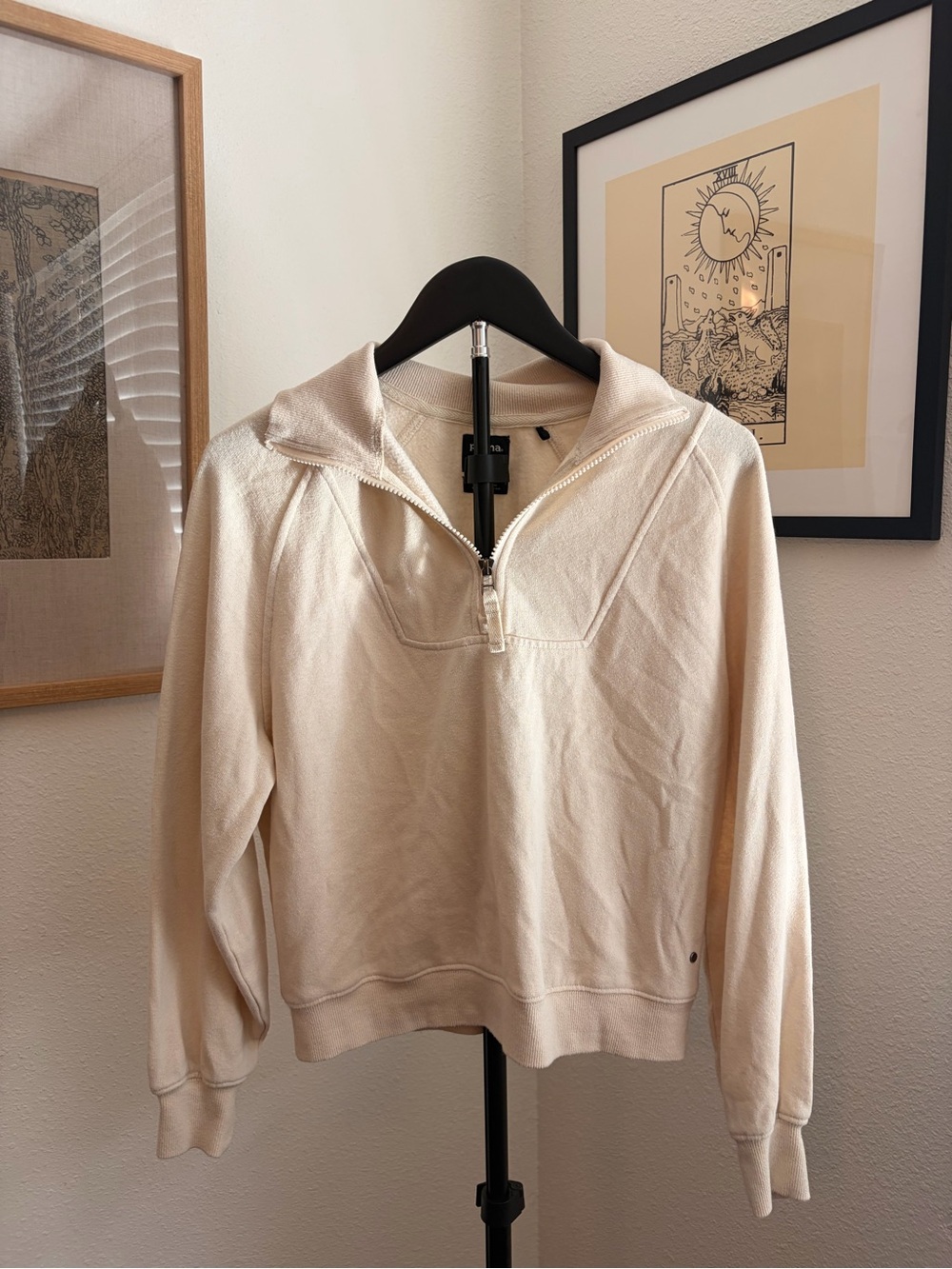 Prana Cream Quarter-Zip Pullover